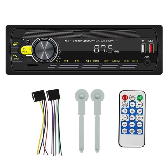 ARCADORA Single Din Car Stereo Bluetooth 5.0 45Wx4 For 12V 14.4V Vehicles Hands Free Calling FM Radio Media Playback