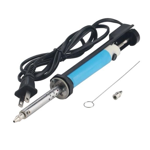 ARCADORA Solder Sucker Desoldering Pump,30W 110V Blue,1.2/1.4/2.0MM Nozzle for Electronic Maintenance Automobile Repair PCB Board Welding DIY Projects