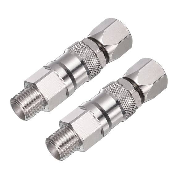 ARCADORA Stainless Steel Swivel Joint For Airless Paint Spray Gun 1/4" M/F 360 Degree Rotation Rustproof