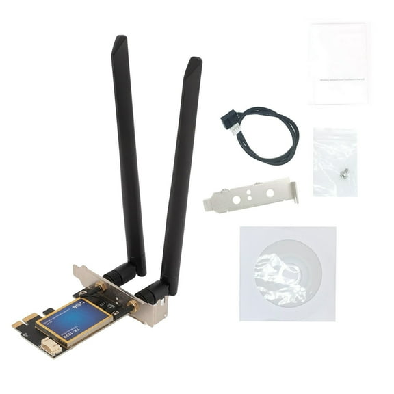 ARCADORA TX-1200 PCI-E WiFi Card 2.4G 300Mbps 5G 867Mbps Dual Band BT 4.0 10dB Antenna for Win7 Win8 Win10 Win11