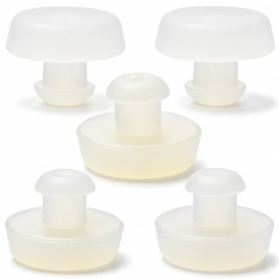 ARCADORA Translucent Rubber Brake Light Switch Stopper 5 Pack Mushroom Snap Structure For Passenger Vehicle Brake System Repair Use