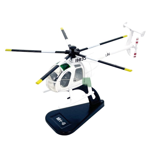 ARCADORA US Army MH-6 Little Bird Helicopter Model 1:100 Scale Diecast Alloy Plane 2.8in Collection Decor Gift with Stand