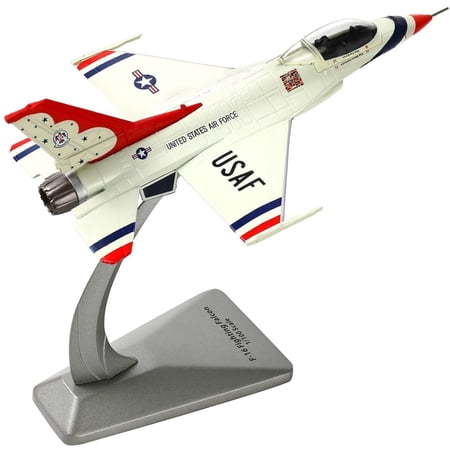 ARCADORA USAF F-16 Fighting Falcon Thunderbirds Model for Display 1:100 Scale Diecast Alloy Aircraft for Aviation Enthusiasts