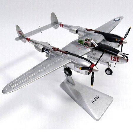 ARCADORA WWII US P-38J Lightning Fighter Model Airplane for Desktop Decoration 1:48 Scale Alloy Replica