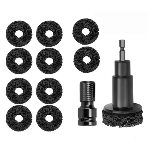 ARCADORA Wheel Stud Hub Cleaner Kit 1/2 Inch Interface 10Pcs Cleaning Pads Rust Removal Tool For Car Truck Brake Rotor Lug Stud Maintenance