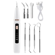 ARCADORA White Electric Dental Scaler 37KHZ High Frequency For Teeth Tartar Removal 3 Modes LED Light Oral Care Tool