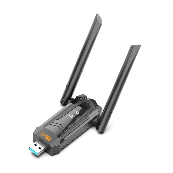 ARCADORA WiFi 7 Tri-Band USB 3.0 Wireless Adapter 6500Mbps High Speed MU-MIMO OFDMA Technology For Windows 10 11 PC Laptop