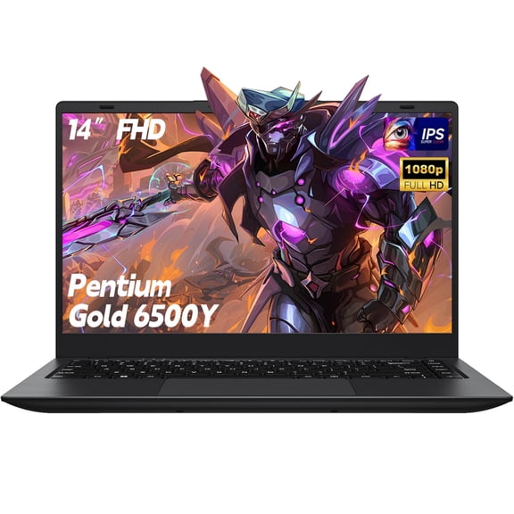 ARCBUC 14" FHD Laptop, Intel 6500Y ,8GB RAM 128GB SSD, Laptop Computer with 1080p Display, Dual 4K Output, Type-C PD WiFi5 BT5.0, Office 2024, Windows 11 for Business, Student, Dark Gray