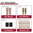 thumbnail image 1 of ARCCAPTAIN 0.045 Tweco #2 Mig Welding Torch Accessory Kit for Lincoln Magnum 200/250 Welding Torches, Anti-Spatter, 1 of 6