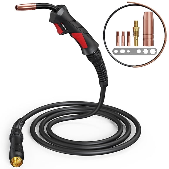 ARCCAPTAIN MIG Welding Gun Torch, 10ft (3m) Euro Connection Stinger, Replacement for MIG250 MIG205PRO MIG205MP