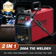 thumbnail image 1 of ARCCAPTAIN 200A TIG Welder,  2-in-1 TIG/Stick Welding Machine with LED Display, 110V/220V Dual Voltage,2T/4T Function & Tungsten Electrode, 1 of 11