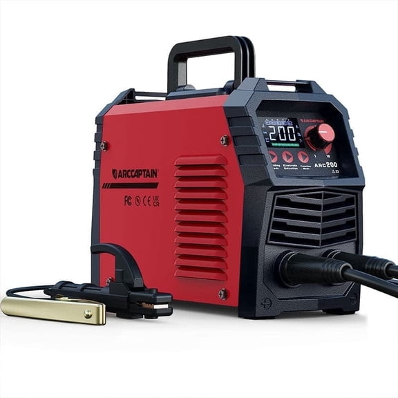 ARCCAPTAIN ARC 200A Stick Welder, 110V/220V, Lift TIG, IGBT Inverter, Hot Start, Arc Force and Anti-Stick, Synergic Control, Large LED Display