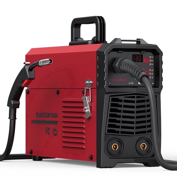 ARCCAPTAIN 130A MIG Welder, 110V Flux Core 3 in 1 MIG Welder/Lift TIG/Stick,Synergy Control, IGBT Inverter ,Portable Gasless Welder Equipment