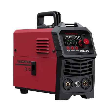 ARCCAPTAIN 135A 3-in-1 MIG Welder – 110V Flux Core MIG/Lift TIG/Stick, IGBT Inverter, Large LED Display, 2T/4T, Gasless Portable Welding Machine