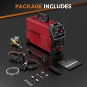 ARCCAPTAIN 55A Plasma Cutter,Non-Touch Pilot ARC Air Plasma Cutting Machine,Large LED Display,1/2 Clean Cut,Post Flow,120/240V Dual Voltage IGBT Inverter,2T/4T,and 1/4-18 NPT, for Beginners DIY