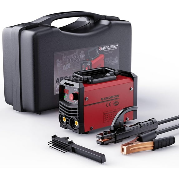 ARCCAPTAIN ARC Welder with Box, 2024 Mini New 130A MMA Welder with Hot Start, Arc Force, Anti-Stick and IGBT Technology