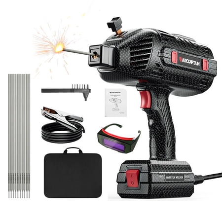 ARCCAPTAIN ARC120 Portable 120A Stick Welder, 110V, Ultra-Portable One-Hand Operation, Hot Start, Complete Kit