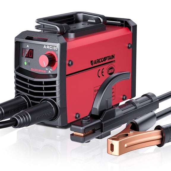 ARCCAPTAIN ARC130 Portable 130A Welder, MCU Control & IGBT Inverter, Lightweight, Safety Features, for DIY & Professional Welding