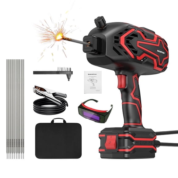 ARCCAPTAIN ARC140D 110V Portable Stick Welder, Adjustable Smart Arc Start, Anti-Stick, Lightweight, Digital Display, Complete Kit for Home & Workshop