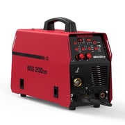 ARCCAPTAIN Aluminum MIG Welder, 200A 110V/220V , 6-in-1 Flux Core/Gas MIG/Lift TIG/Stick/Spool Gun/Spot Multiprocess Welder with Synergy