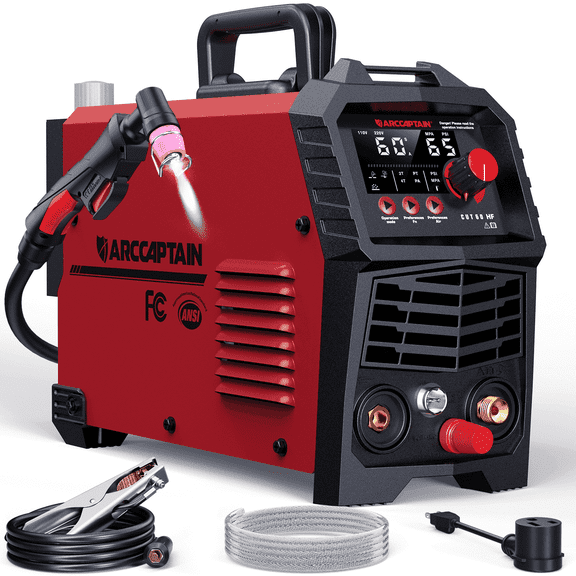 ARCCAPTAIN 60A Plasma Cutter, 110V/220V Dual Voltage Non-Touch Pilot Arc Cutting Machine, 1" Max Severance Metal Cutter with Smart Air Pressure LED