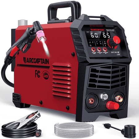ARCCAPTAIN 60A Plasma Cutter, 110V/220V Dual Voltage Non-Touch Pilot Arc Cutting Machine, 1" Max Severance Metal Cutter with Smart Air Pressure LED
