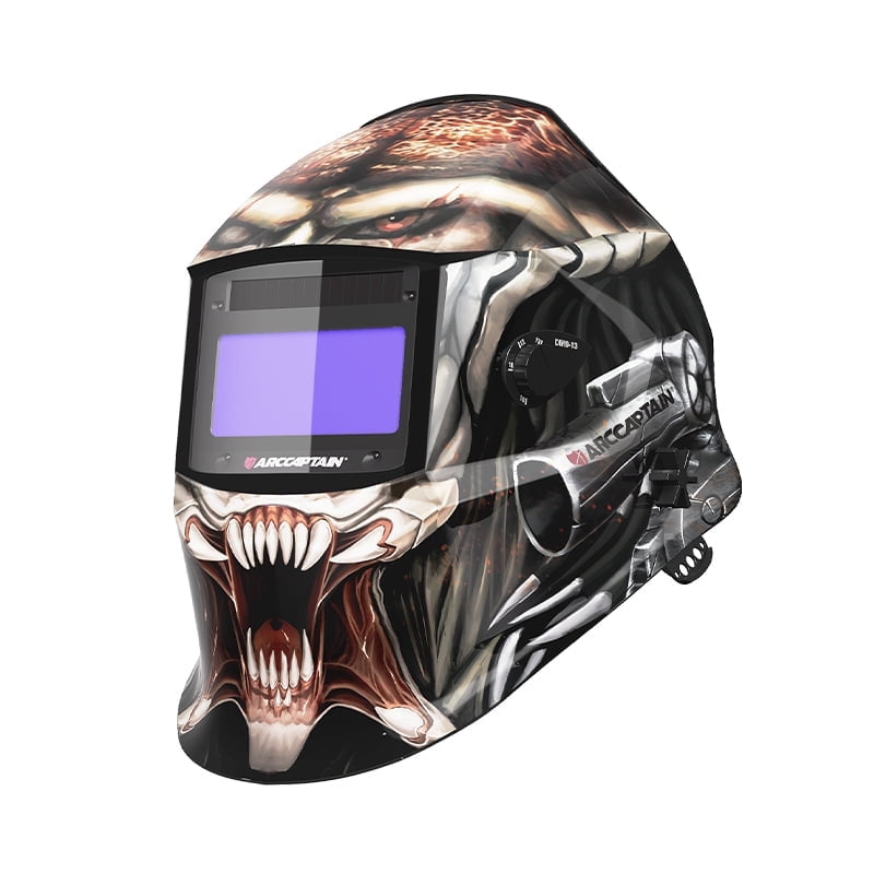 ARCCAPTAIN Auto Darkening Welding Helmet, True Color, 1/1/1/1 Optical Clarity, Large Viewing Screen, Lightweight, Solar & Lithium Powered, Multi-Mode Operation