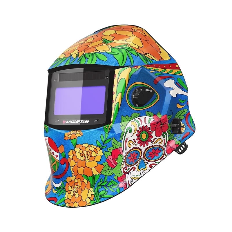 ARCCAPTAIN Auto Darkening Welding Helmet, True Color, 1/1/1/1 Optical Clarity, Large Viewing Screen, Lightweight, Solar & Lithium Powered, Multi-Mode Operation