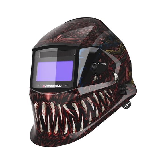 ARCCAPTAIN Auto Darkening Welding Helmet, True Color, 1/1/1/1 Optical Clarity, Large Viewing Screen, Lightweight, Solar & Lithium Powered, Multi-Mode Operation