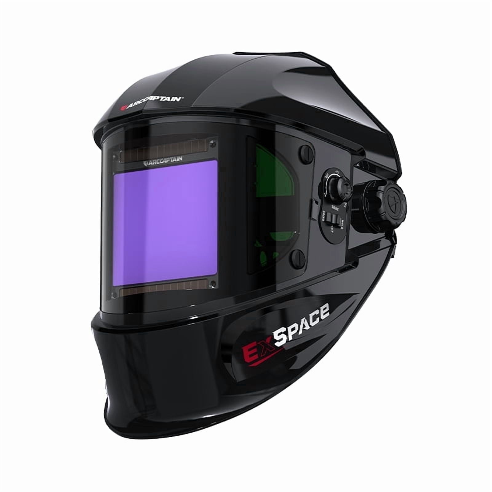 ARCCAPTAIN Auto Darkening Welding Helmet, True Color, 182° Panoramic Wide View, Viewing Screen, Solar Powered, for Welding Grinding Cutting Work