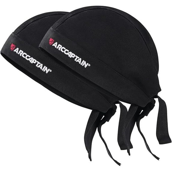 ARCCAPTAIN Flame-Resistant Welding Cap with Breathable Mesh, Adjustable Tie & Double-Layer Design - High-Temperature Protection for Electric Welding & Hot Work