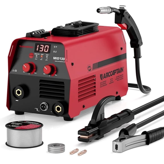 ARCCAPTAIN Flux Core Welder 3-in-1 with MIG, TIG & MMA, 110V Synergic Control, Lightweight & Portable for Home & Farm Repair