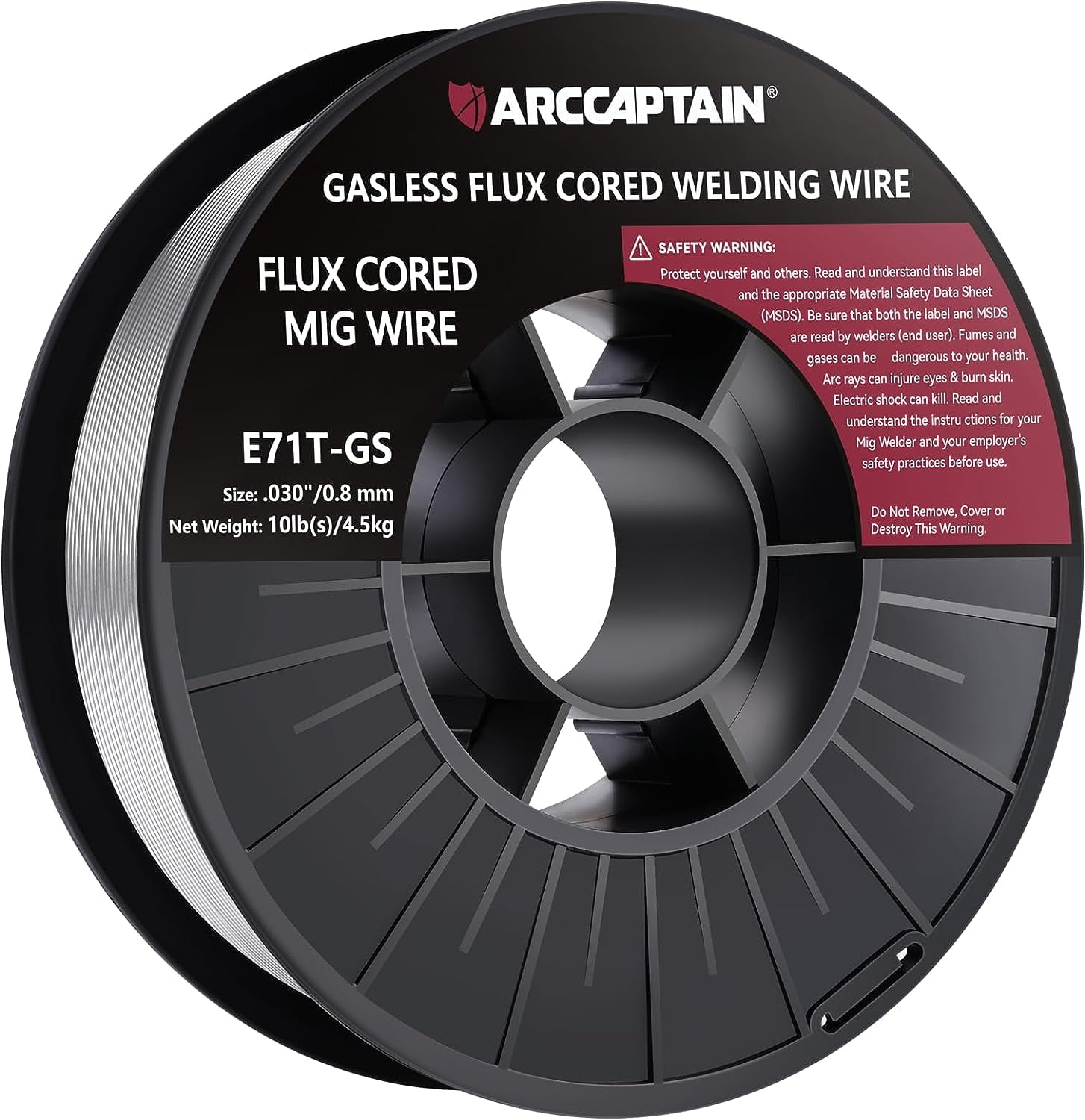 ARCCAPTAIN Flux Core Welding Wire .030, E71TGS 030" MIG Welding Wire