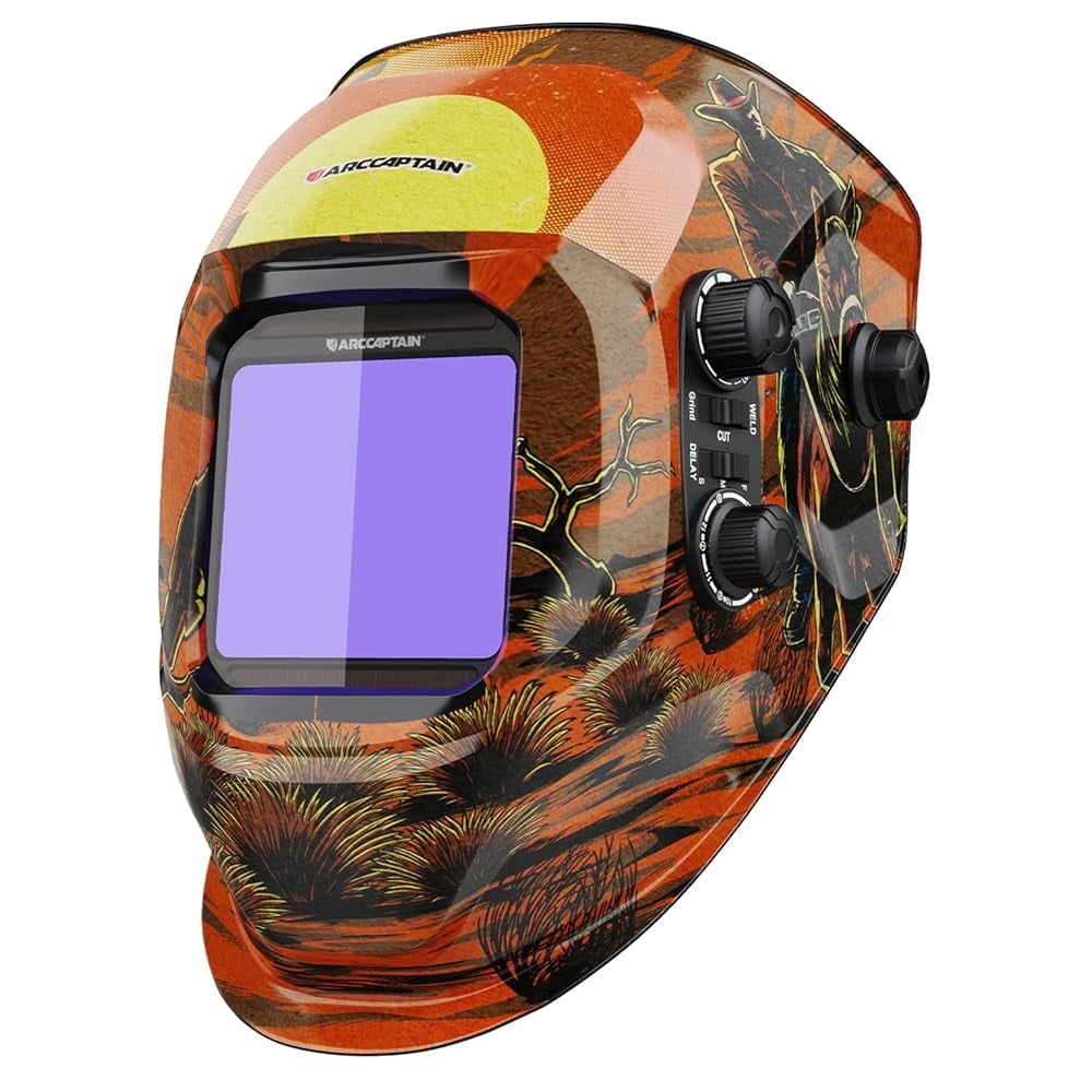 ARCCAPTAIN Large View Auto-Darkening true color Welding Helmet