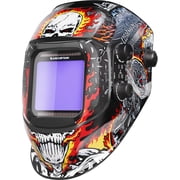 ARCCAPTAIN Large View Auto Darkening Welding Helmet True Color,Skeleton
