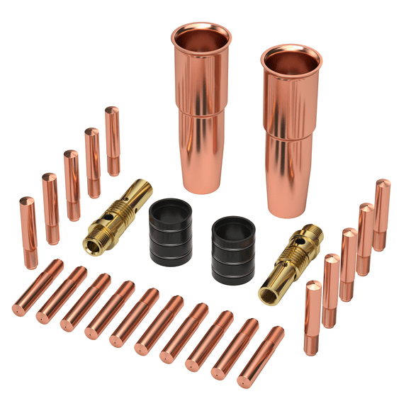 ARCCAPTAIN for Lincoln Weld Part Magnum 200/250 Tweco #2 parts .035" Contact Tip Nozzle Diffuser MIG Welding Gun Accessory Kit for Lincoln Magnum 200/250 Tweco #2 (.035" Accessory Kit)