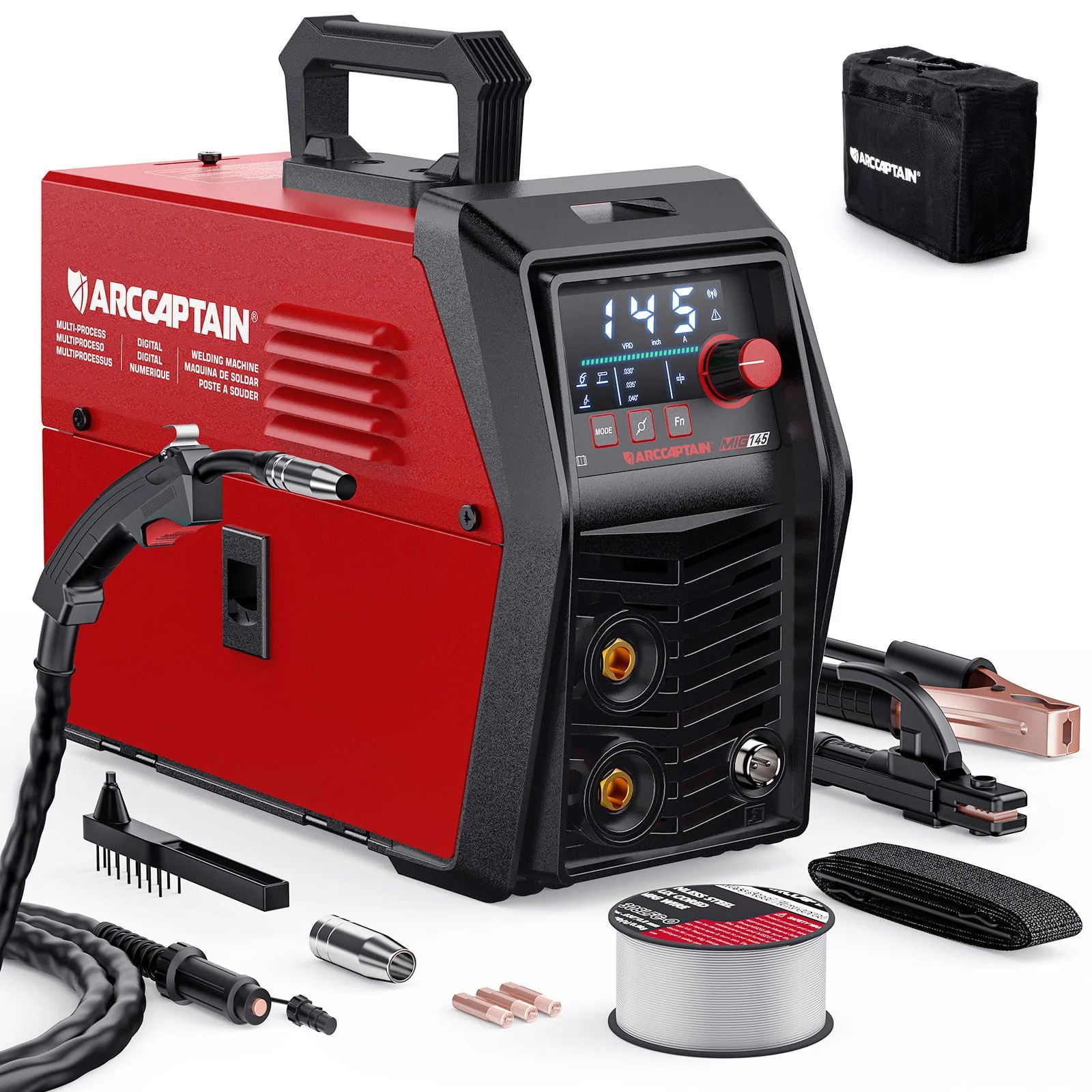 ARCCAPTAIN MIG Welder 160A, Flux Core Gasless MIG/Lift TIG/MMA Stick 3
