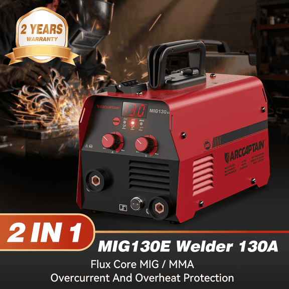 ARCCAPTAIN Small MIG Welder 110V, 2-in-1 Flux Core Portable