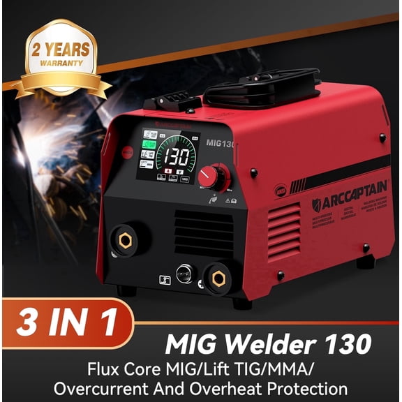 ARCCAPTAIN Small MIG Welder 110V, 3-in-1 Flux Core Portable