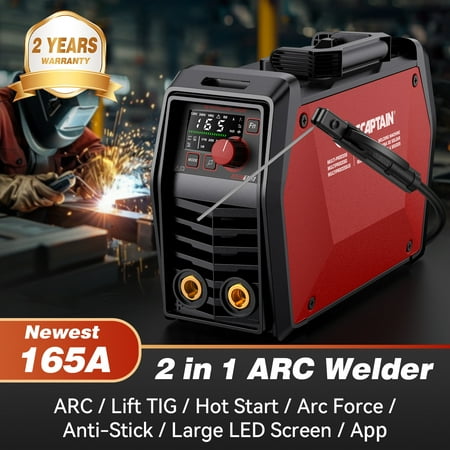 ARCCAPTAIN New iControl ARC165 Pro Stick Welder, APP Control ARC/Lift TIG Welding Machine, IGBT Inverter 110V/220V MMA Welder with Hot Start, Arc force, and Anti-Stick