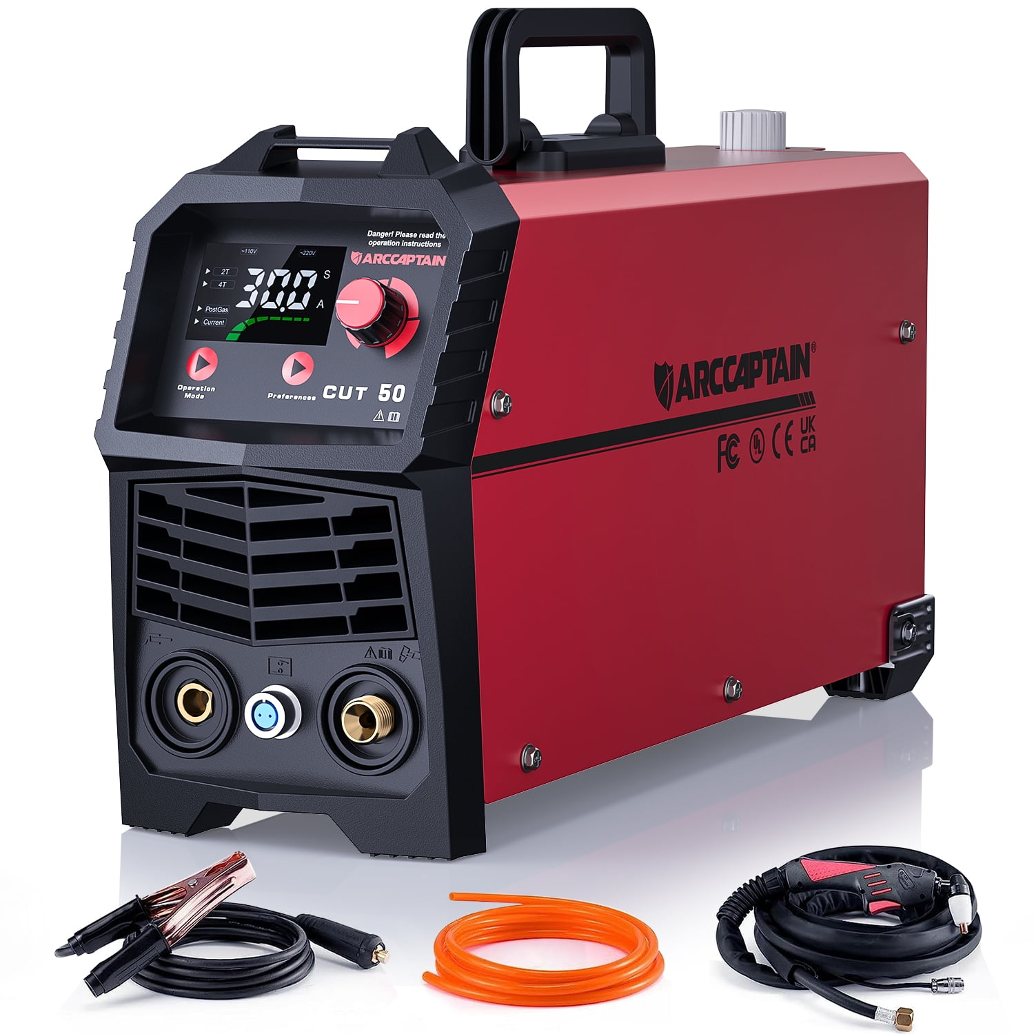 ARCCAPTAIN Plasma Cutter 50Amps, Air Cutter 110/220V Dual Voltage with