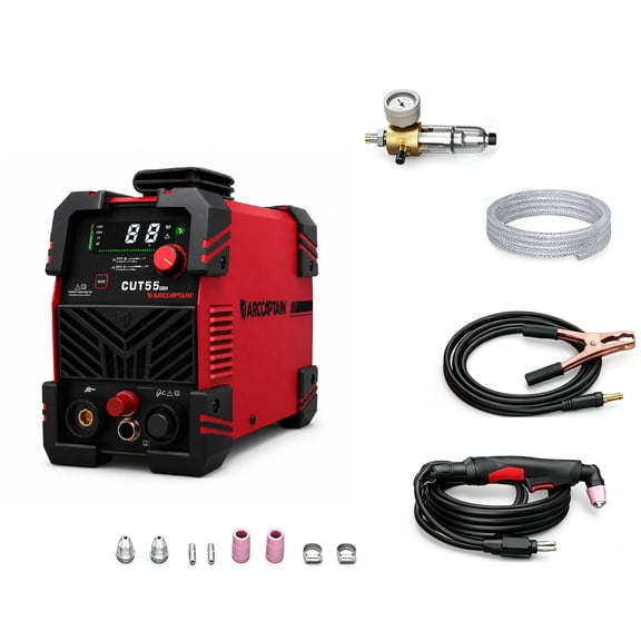 ARCCAPTAIN Plasma Cutter 55Amps,Non-Touch Pilot ARC Air Plasma Cutting Machine for Beginners DIY