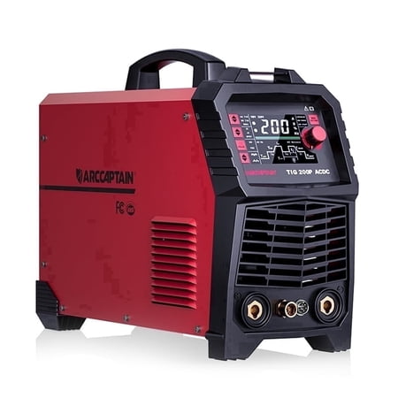 ARCCAPTAIN TIG Welder AC/DC 200A Aluminum Welding Machine, 7-in-1 Multiprocess Pulse TIG Stick Spot Welder, Dual Voltage 110V/220V