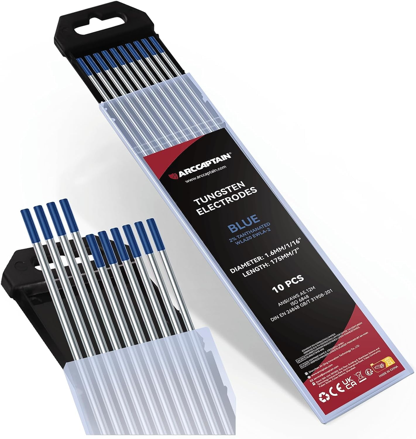 ARCCAPTAIN TIG Welding Tungsten Electrode Blue 2 Lanthanated 10Pack 1