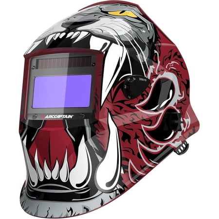 ARCCAPTAIN Welding Helmet Auto Darkening, Large View Welding Hood Mask True Color with Top Optical Clarity