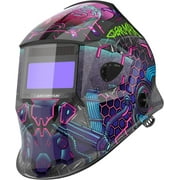 ARCCAPTAIN Welding Helmet Auto Darkening, Large View Welding Hood Mask True Color with Top Optical Clarity