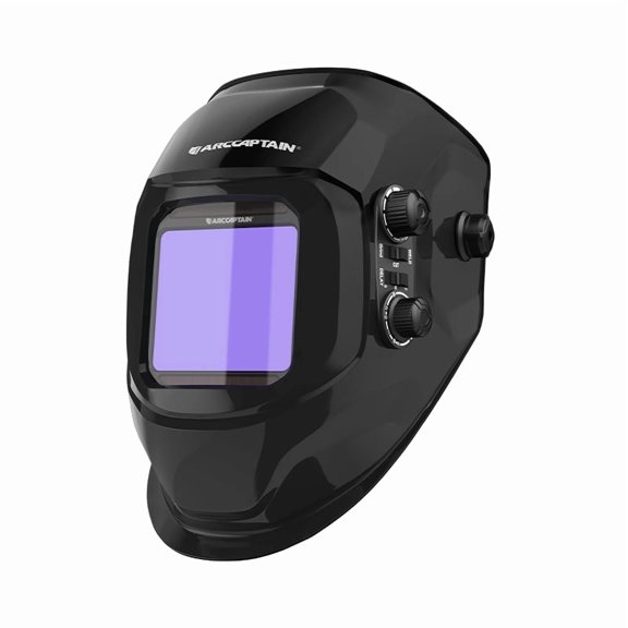 ARCCAPTAIN Welding Helmet, Large Viewing Screen, True Color Auto Darkening, DIN 24 UV/IR Protection, Lightweight