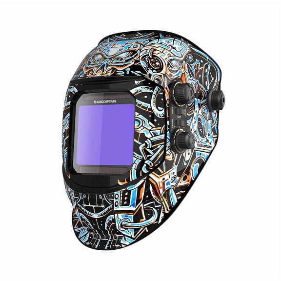 ARCCAPTAIN Welding Helmet, Large Viewing Screen, True Color Auto Darkening, DIN 25 UV/IR Protection, Lightweight