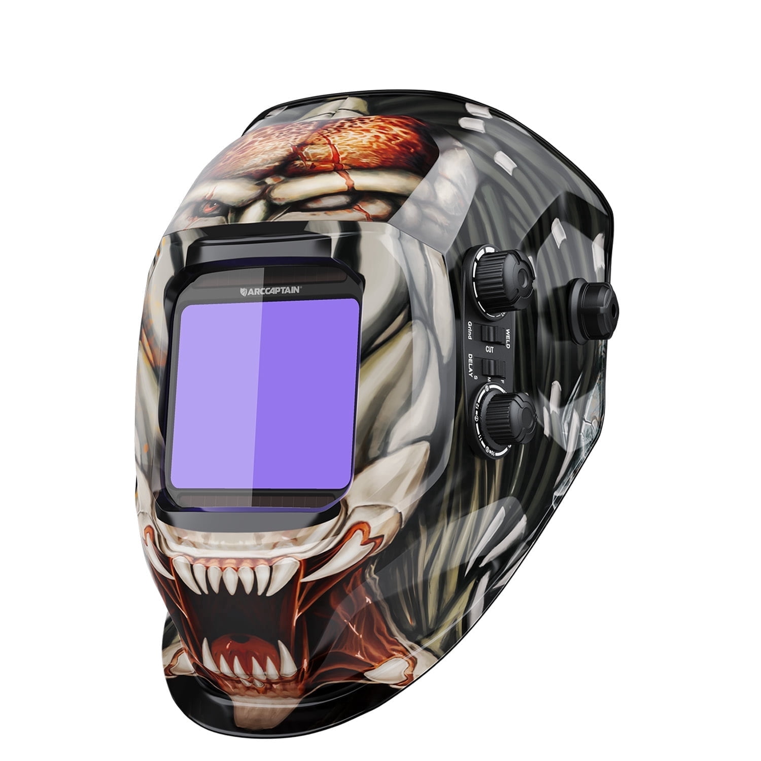 ARCCAPTAIN Welding Helmet, Large Viewing Screen, True Color Auto Darkening, DIN 31 UV/IR Protection, Lightweight