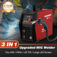 thumbnail image 1 of ARCCAPTAIN i-Control 145A Flux Core MIG Welder 110V Welding Machine Gasless MIG Welder Flux MIG/MMA Stick/Lift TIG, 3 in 1 Welder Machine with APP Control, 1 of 10